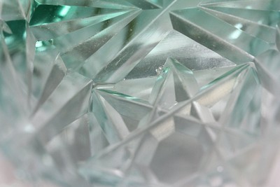 Perfume Bottle  Atomizer Vintage  Clear to Green  Glass Gold Stem