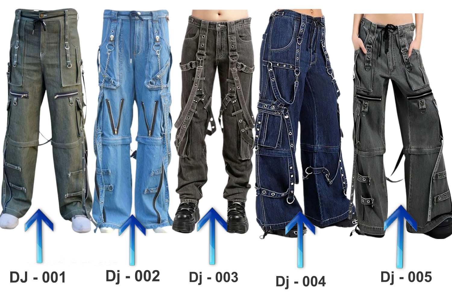 y2k grunge buggy denim cargo pants punk