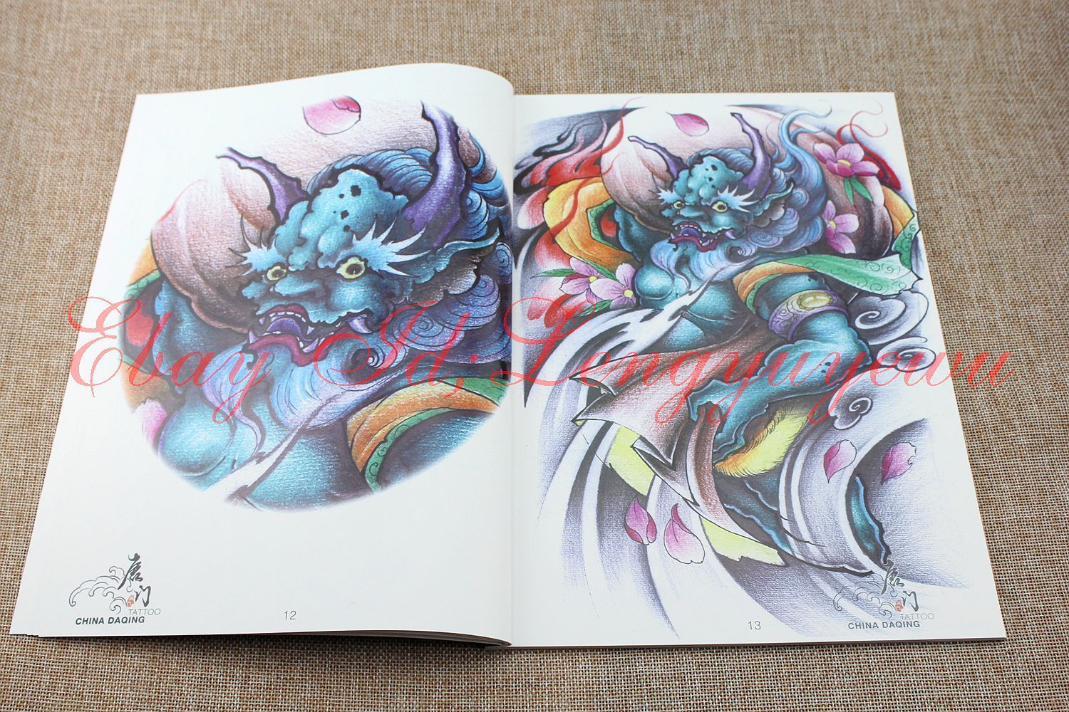 2017 Japanese Style Traditional Tattoo Flash Book KOI Dragon Skull Hannya Gril