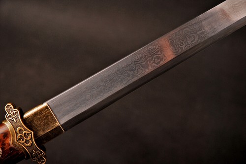 105CM Folded Steel Chinese Tang Dynasty Dao唐刀 Katakirihadukuri Rosewood Sword
