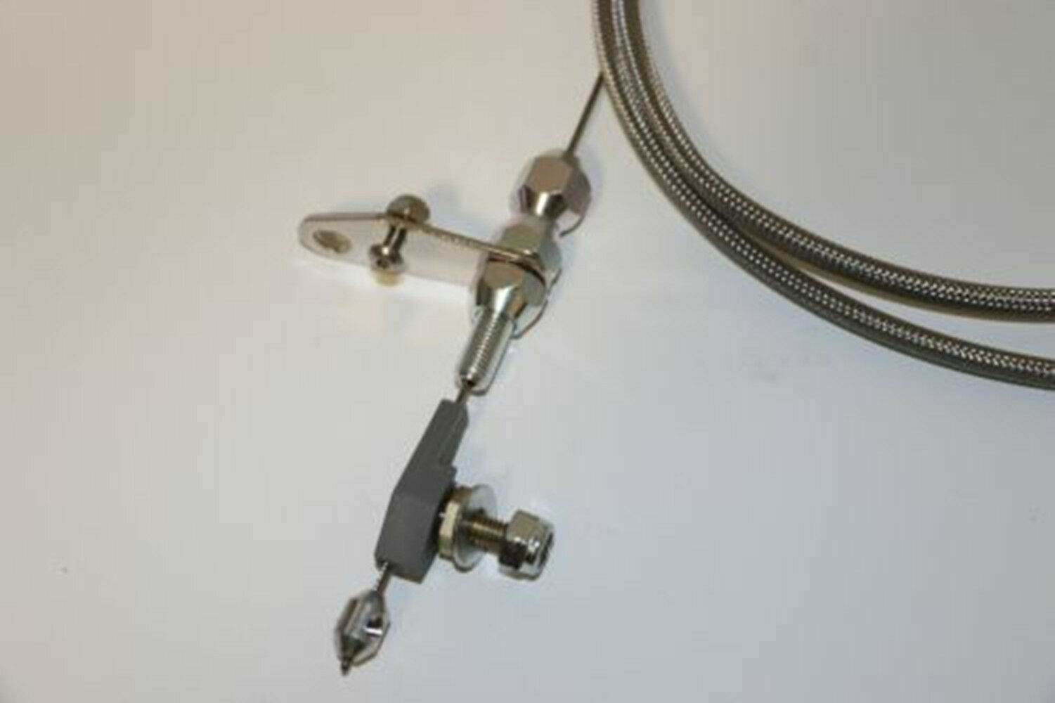 New Stainless Braided Kick Down Cable Transmission Trans Detent For