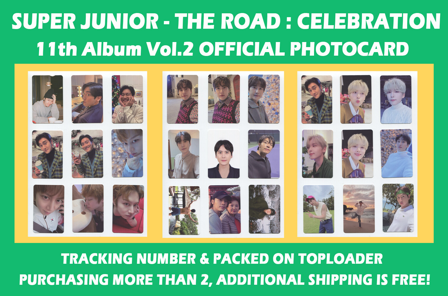 SUPER JUNIOR Official PHOTOCARD 11th THE ROAD : CELEBRATION Album