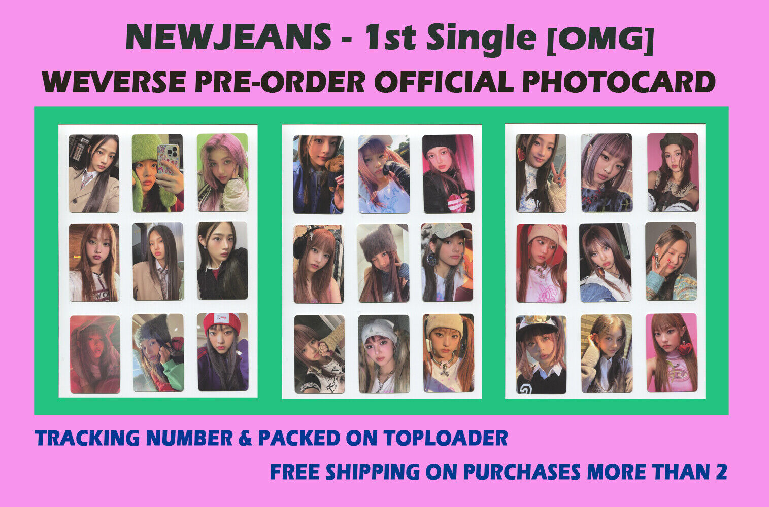 NEWJEANS - OMG 1st Single MESSAGE CARD WEVERSE ALBUM POB NEWJEANS - OMG 1st Single MESSAGE CARD WEVERSE ALBUM POB
