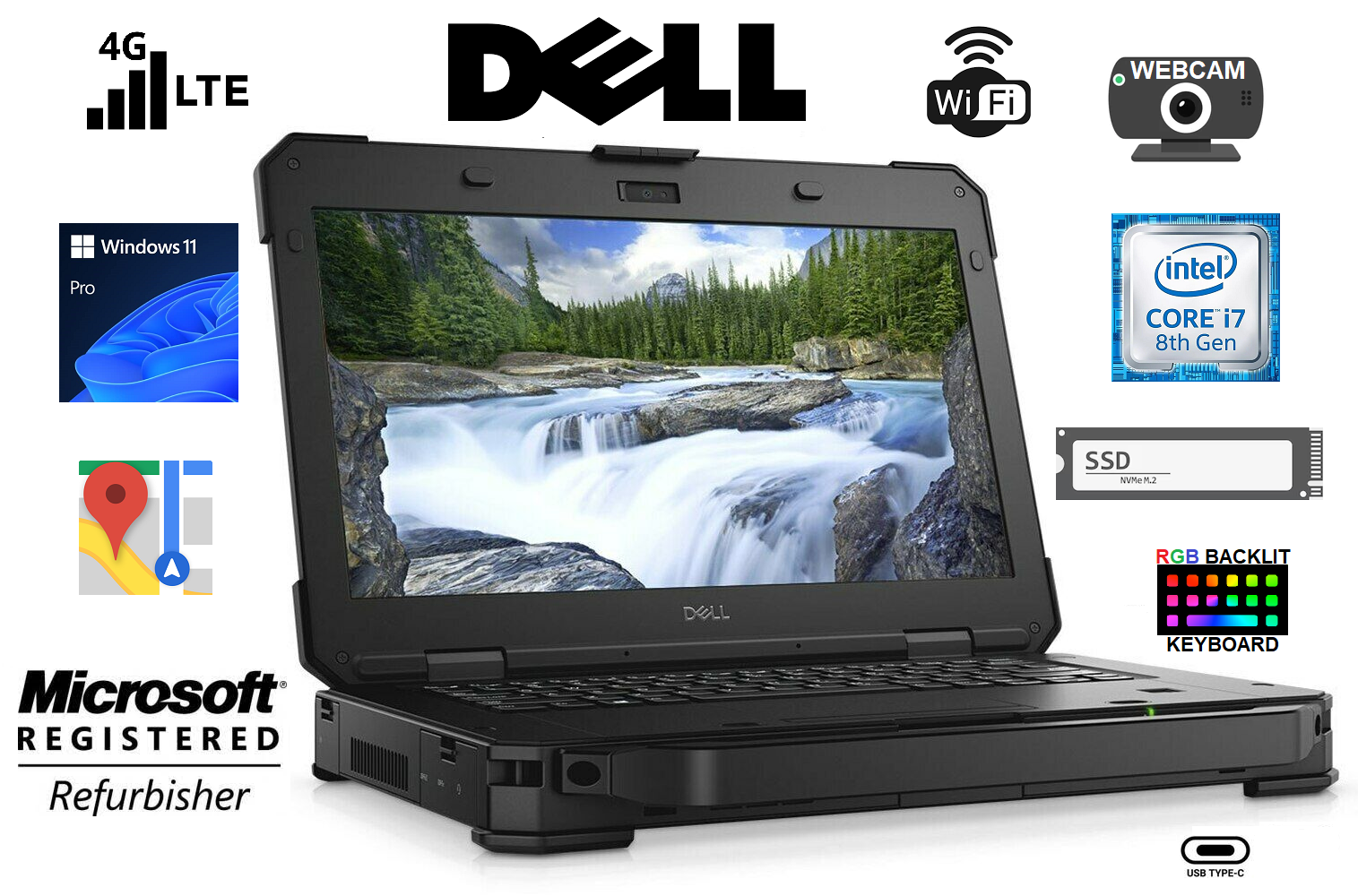 DELL LATITUDE RUGGED 5420 i7-8650U up to 64GB RAM 4TB SSD