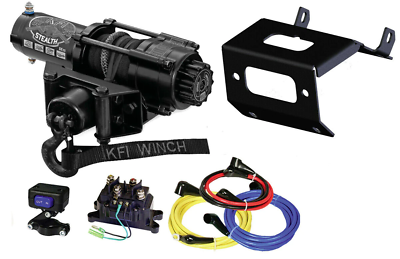 Honda Foreman TRX500 FM SE35 Stealth 3500 lb Synthetic Rope Winch kit by KFI