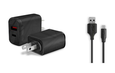 Wall Home AC Charger+USB Cord for Cricket Alcatel APPRISE 5002R, GLIMPSE 5002C