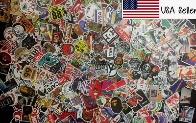 300 Random Skateboard Stickers Vinyl Laptop Luggage Decals Dope Sticker Lot Mix 