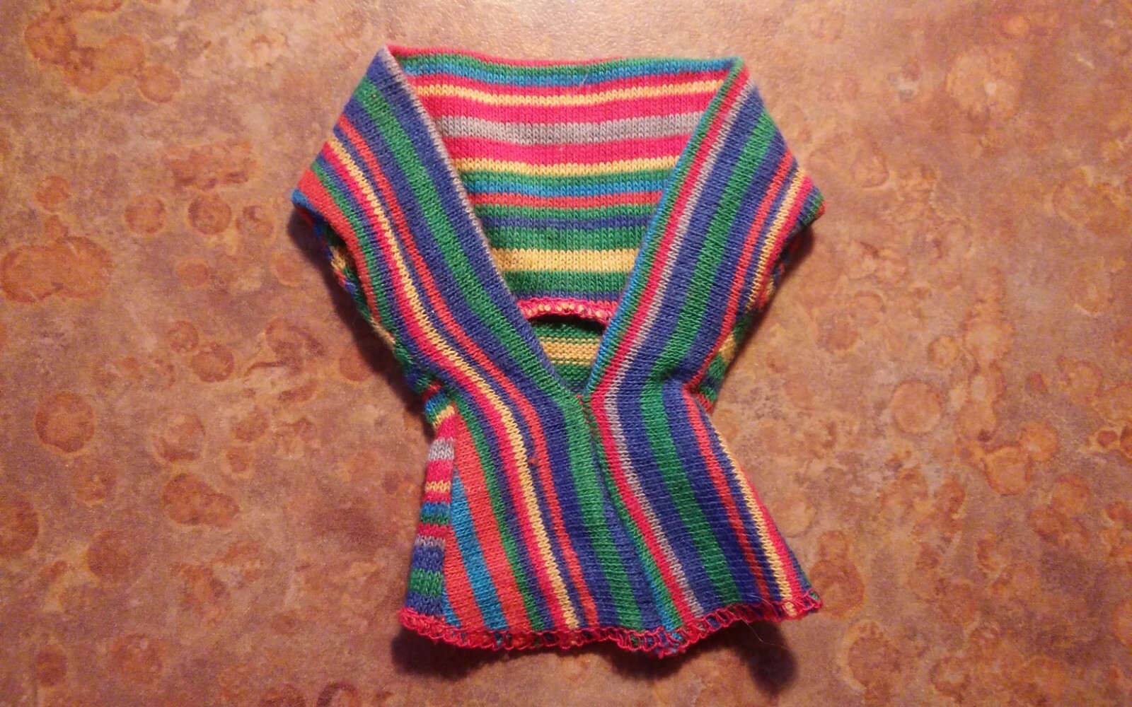 Barbie 1963 Multi Stripe Knit Top Near Complete Mint