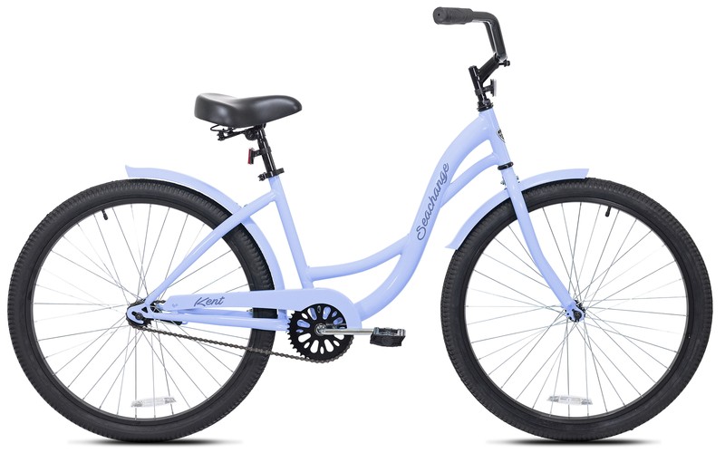 Girl's 26" Seachange Classic Beach Cruiser Bike Steel Frame, Single-Speed, Blue