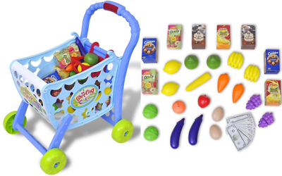 toy shopping trolley with doll seat
