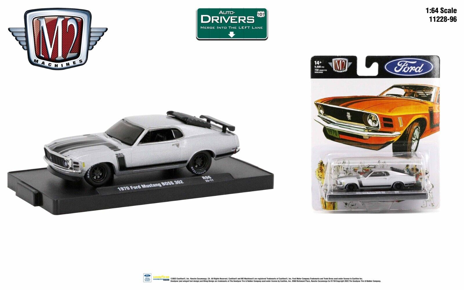 【35％OFF】 Fod 1970 Mustang R96 Auto-Drivers Machines M2 302 Boss ミニカー