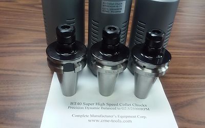 3pcs BT40-ER16-70mm COLLET CHUCKS balanced to G2.5/25000RPM #B25-BT40-ER16