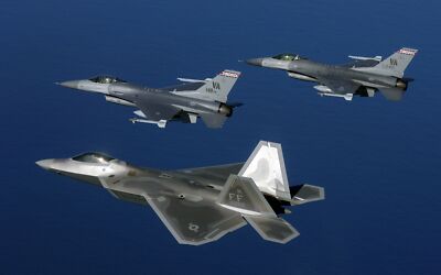 Aircraft general dynamics f16 fighting falcon f22 Custom Gaming Mat Desk 4921