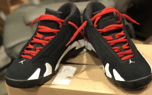 JORDAN SIZE 11.5 - AIR JORDAN 14 RETRO BLACK WHITE