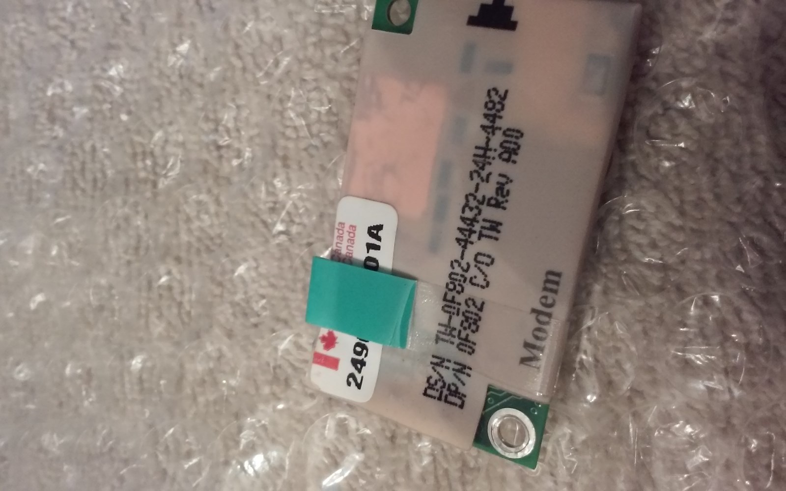 0F802 - Dell Inspiron 4100 4150 8200 Latitude C540 56KB V.92 Modem Daughter Card