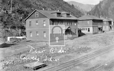 Flat Buildings Railroad Tracks Avery Idaho ID Reprint Postcard