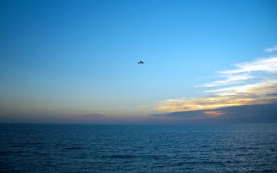 Aircraft nature sky sea clouds vehicle horizon Custom Gaming Mat Desk 2094