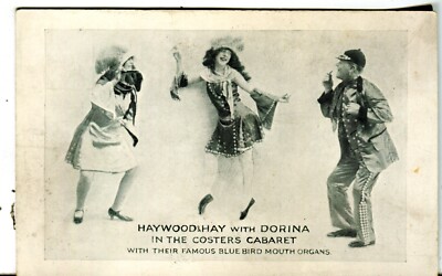 UK Abbeydale Costers Cabaret Haywood & Hay with Dorina Blue Organs 1929 postcard