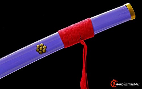 ONE PIECE 海贼王 1060 Steel Katana Purple Hamon Sharp Japanese Samurai Anime Sword