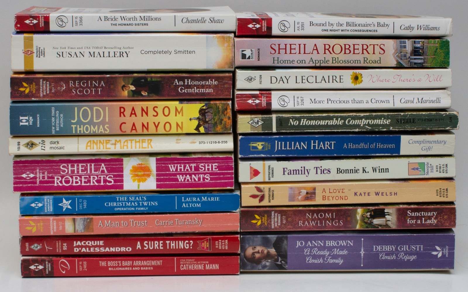 20 Harlequin/Love Inspired Romance Novel Lot Heartwarming, Historical + RANDOM
