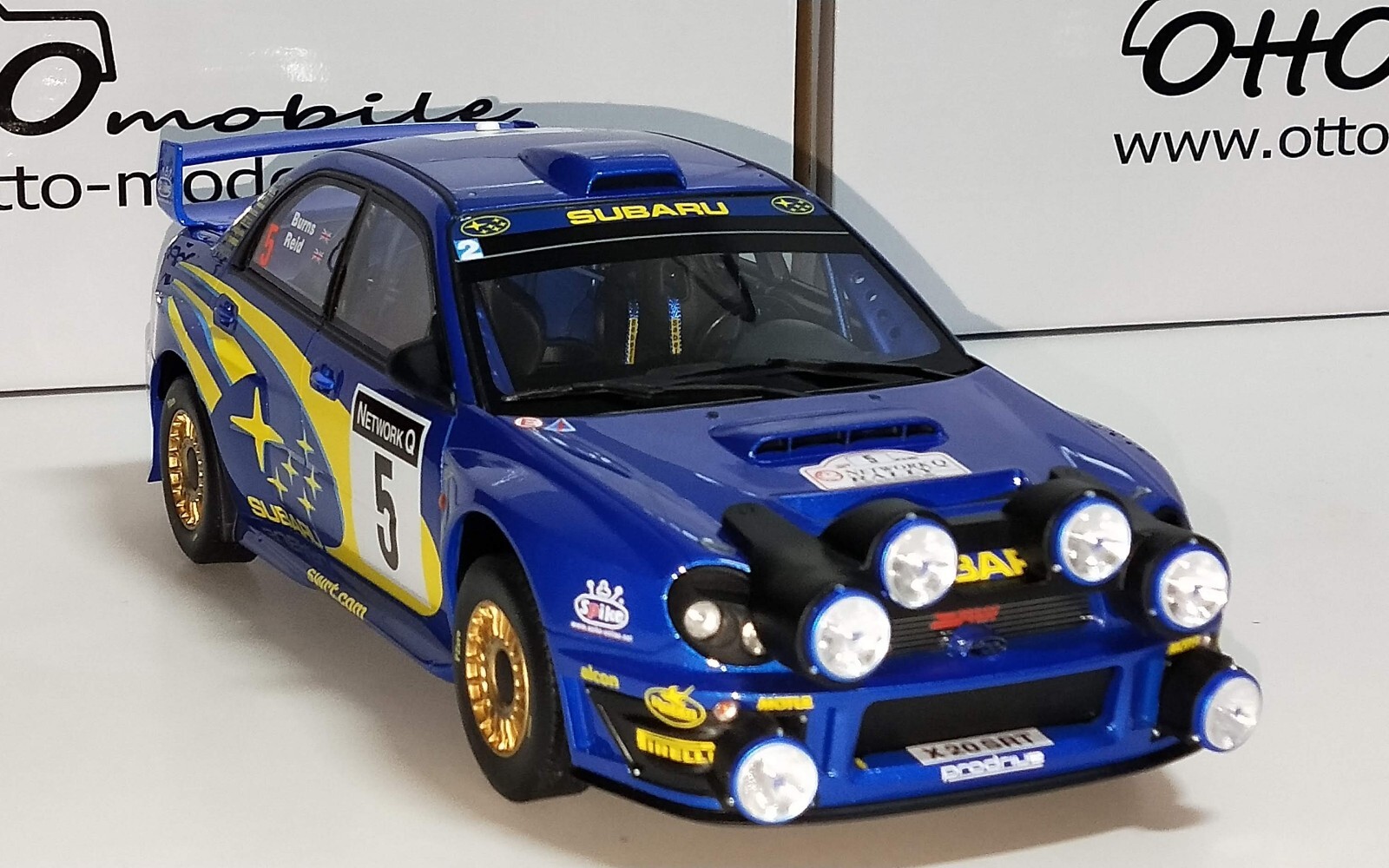SUBARU IMPREZA #5 WRX STI R. BURNS RAC Night Lights WRC 2001 SUBARU IMPREZA #5 WRX STI R. BURNS RAC Night Lights WRC 2001