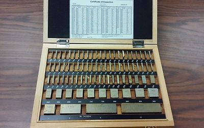 81 PCS/SET SQUARE GAGE BLOCK SET w.NIST Equivalent certificate, GRADE B