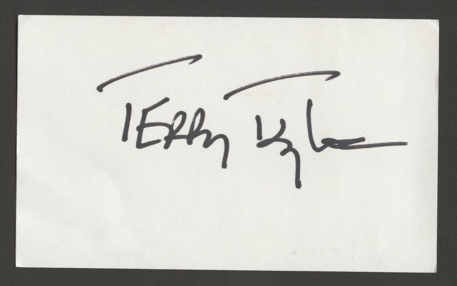 Tenny Tyler signed autograph auto 3x5 index card Basketball