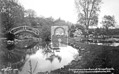 Japanese Garden Fabyan Villa Geneva Illinois IL Reprint Postcard