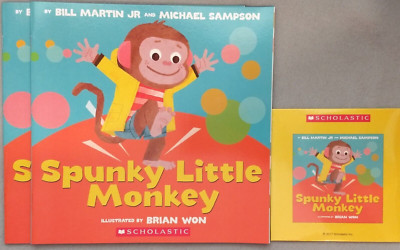 2Bks & 1CD: Spunky Monkey-Scholastic Listening Center-PLEASE Read Description