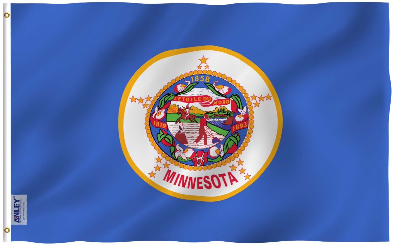 Anley Fly Breeze 3x5 Feet Minnesota State Flag - Minnesota MN Flags Polyester