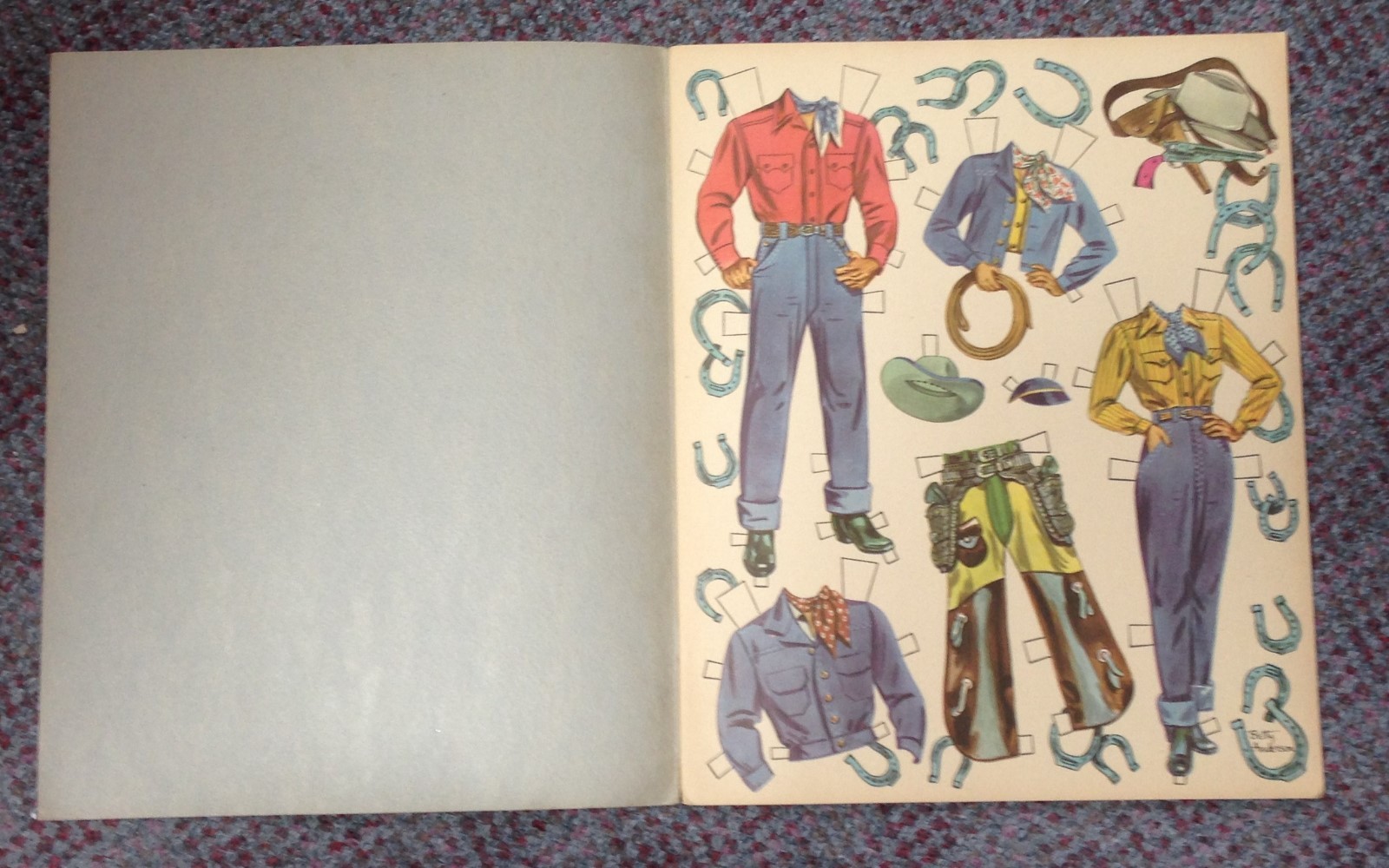 Vintage 1952 Roy Rogers And Dale Evans Cut-Out Dolls Whitman 117215 Un-Cut