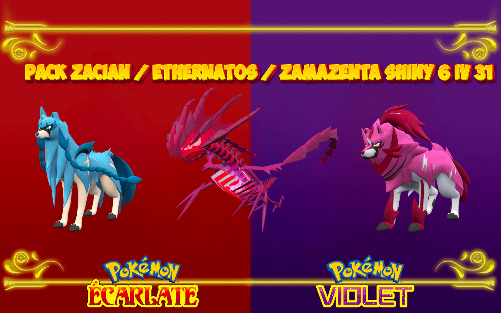 Pokemon Ecarlate Violet / Scarlet : Zacian Ethernathos