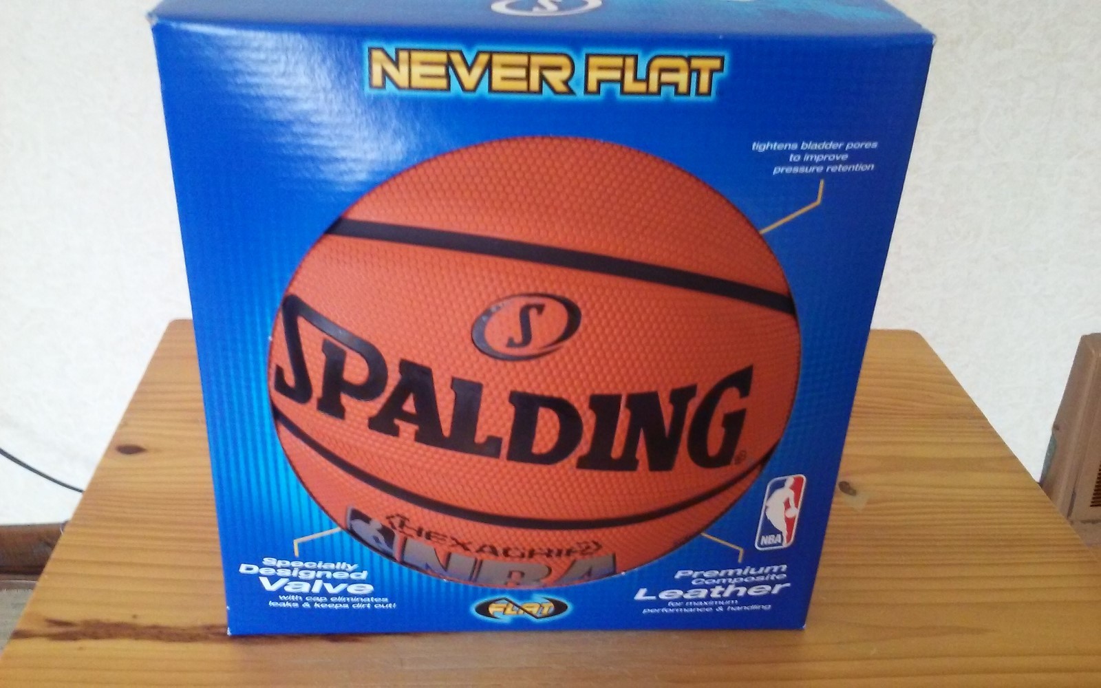Spalding NBA Hexagrip Soft Grip NeverFlat Basketball Multi 29.5-Inch New