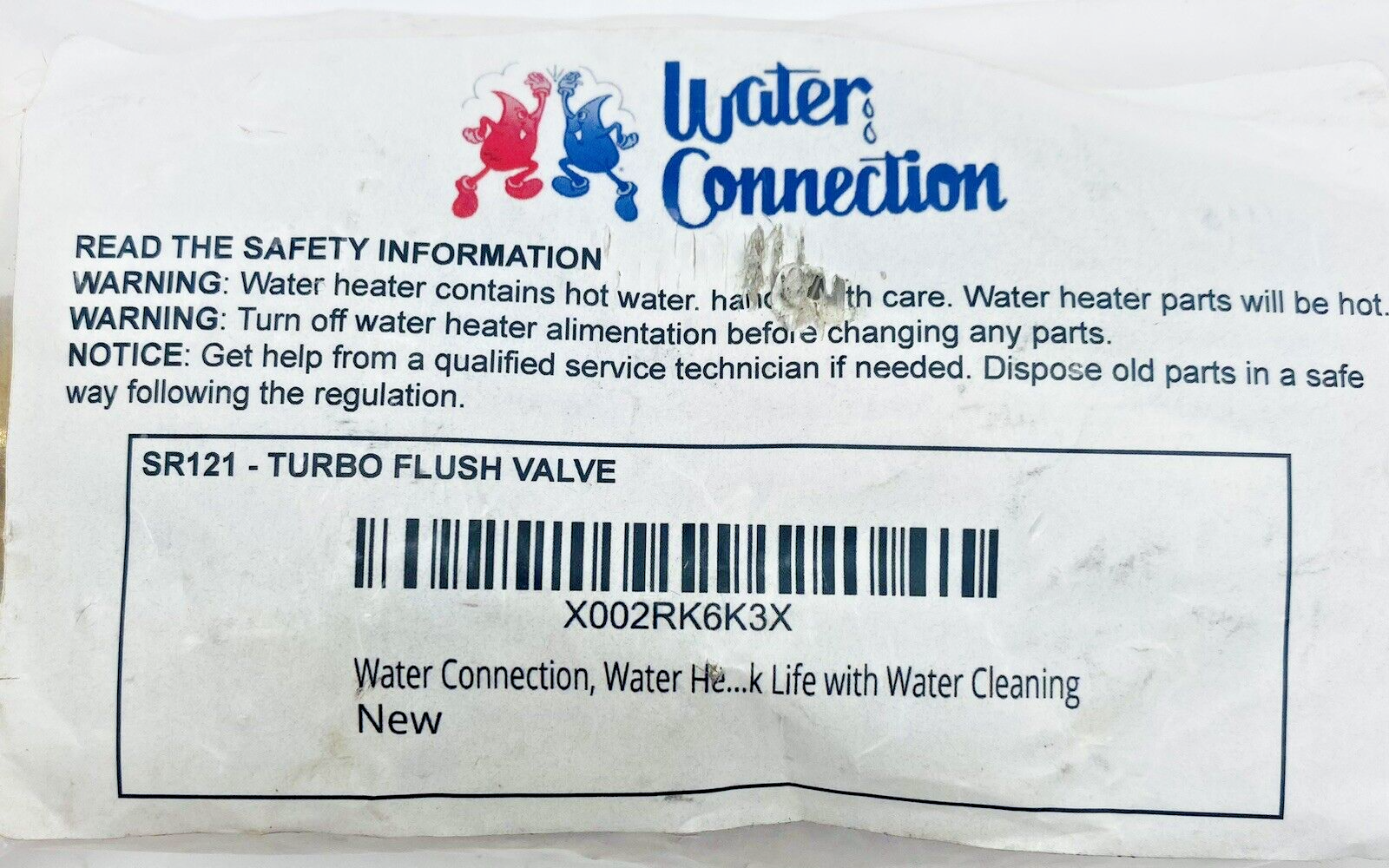 SR121 Water Heater Flush/Drain Valve 3/4″ Full Port Lead Free w/ 3" Dielectric