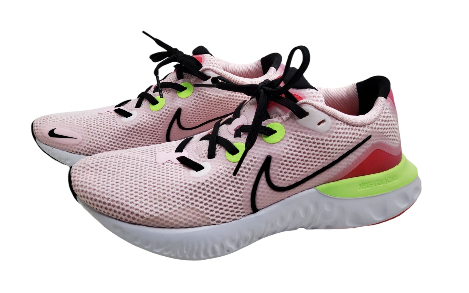 Nike Renew Run Women's Shoes - Size 10, pink and green mesh