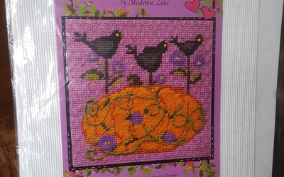 Madeline Lake needlepoint canvas matt  instructions Counting Crows Halloween 5x5