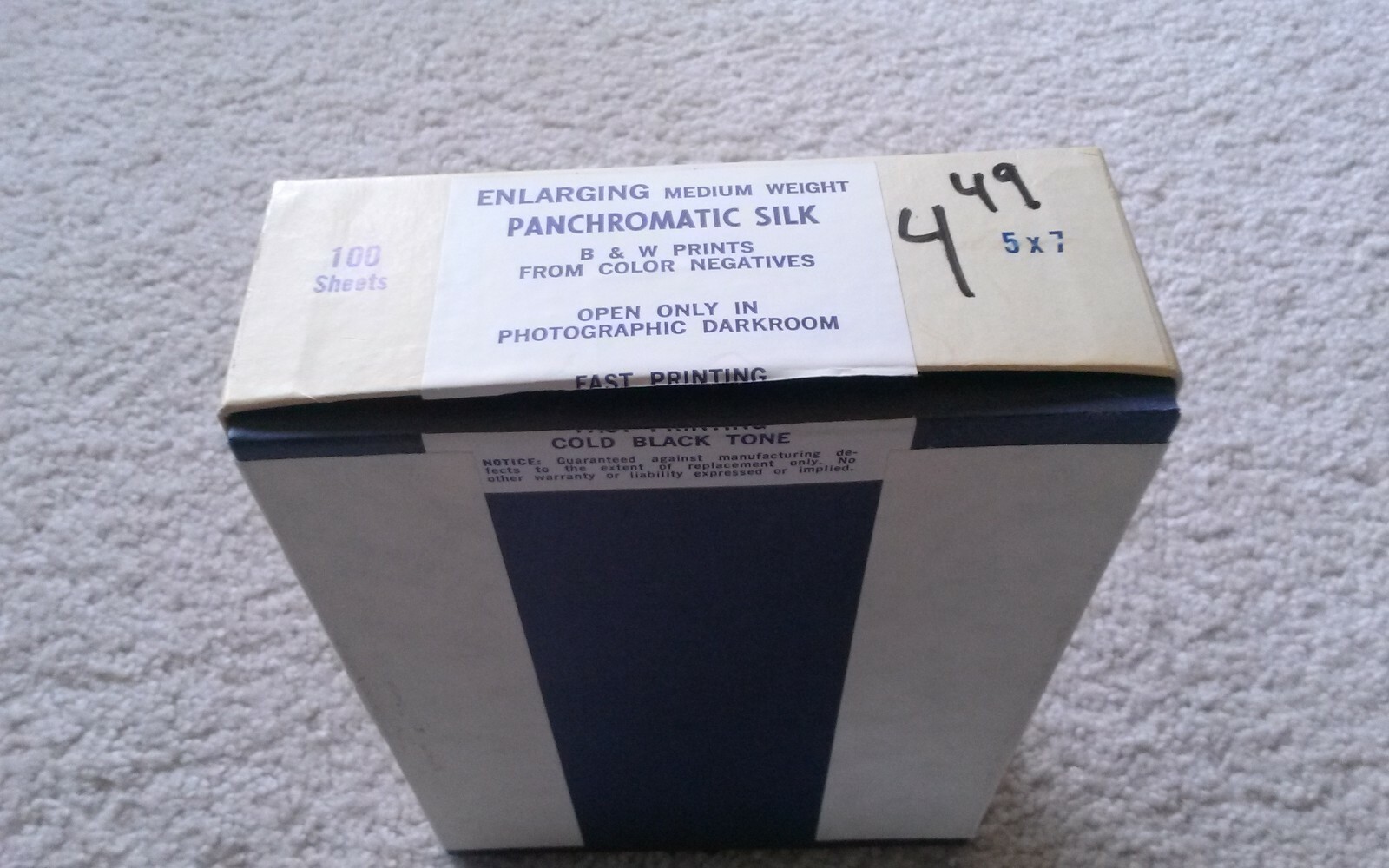 vintage FSC photographic paper 5 X 7 sheet medium + double weight 2 boxes 100 ea