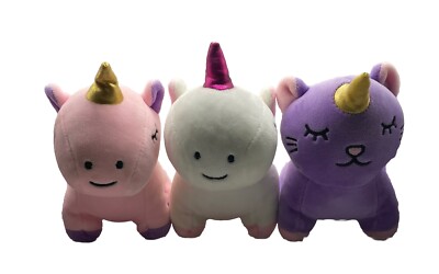 Pixie Crush White, Pink, Purple  Unicorn Stuffed 5 Inch Plushies