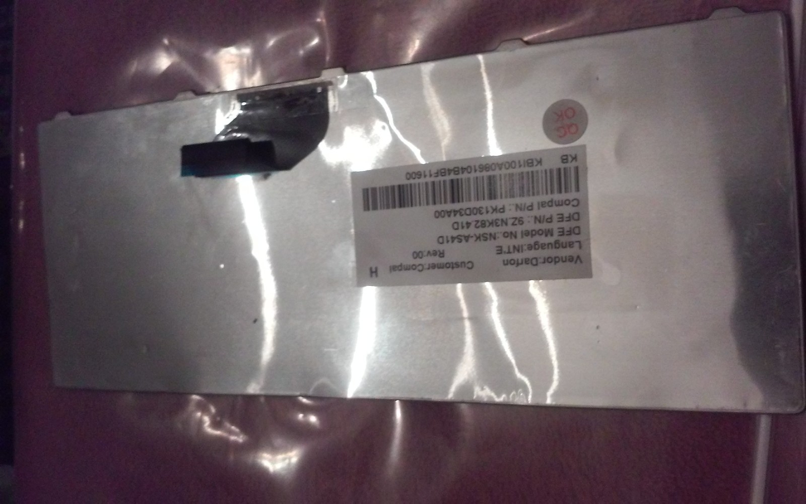 Genuine OEM Keyboard PK130D34A00 NSK-AS41D - Acer One D255 D255E PAV70 Netbook