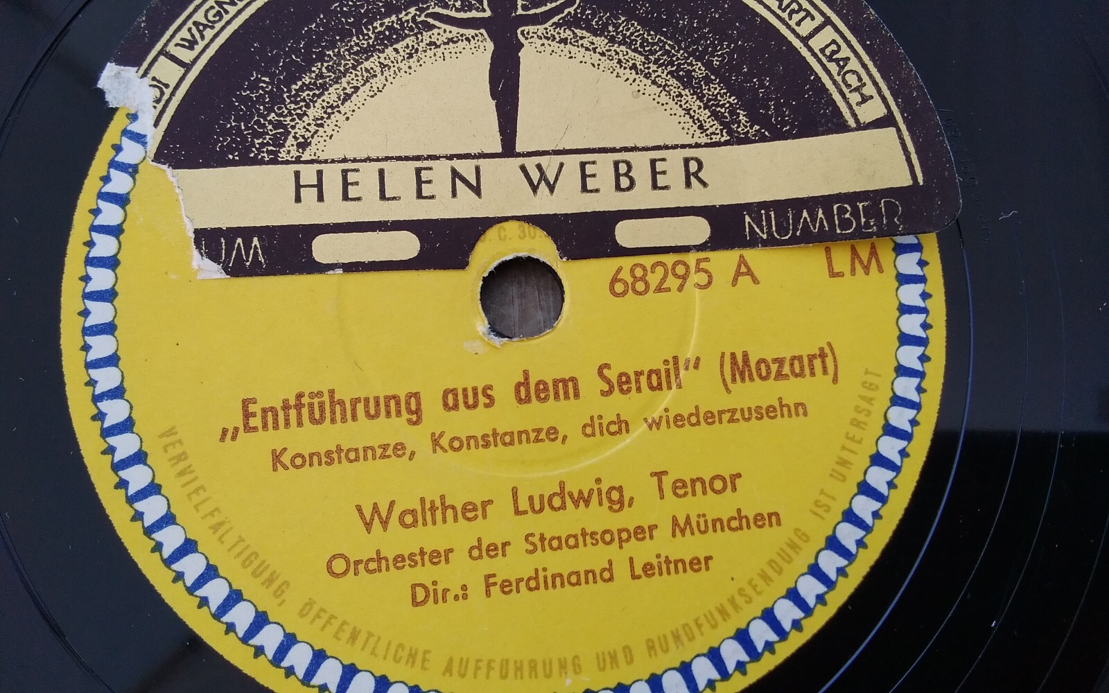 Walther Ludwig 78rpm Single 12-inch Deutsche Grammophon Walther Ludwig 78rpm Single 12-inch Deutsche Grammophon
