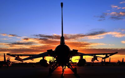 Aircraft general dynamics f16 fighting falcon Custom Gaming Mat Desk 2936