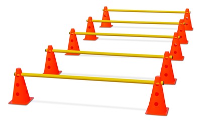 Steckhürden-Set für Koordinationstraining -  orange-gelb Koordinationshürden