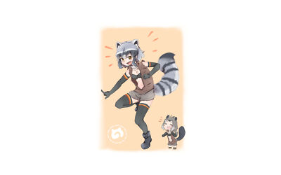 Anime simple background girls kemono friends Playmat Game Mat Desk