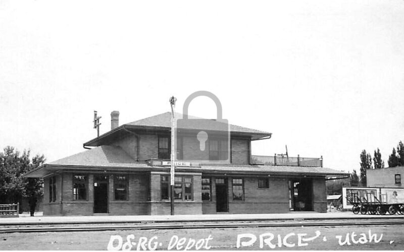 Railroad Train Station Depot Price Utah UT - REPRINT