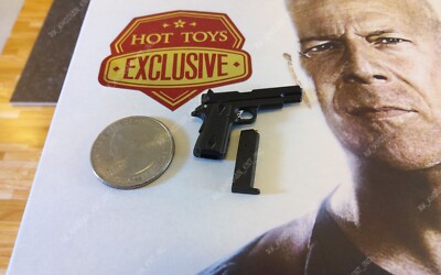 Hot Toys MMS206 G.I. Joe Colton Bruce Willis 1/6 action Figure's Black Handgun 
