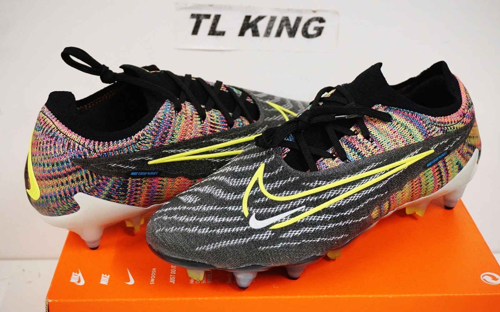 Nike Phantom GX Elite SG AC Fusion P Soccer Cleats Rainbow