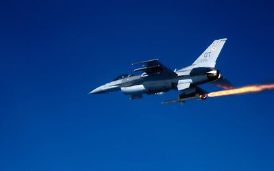 Aircraft general dynamics f16 fighting falcon jet Custom Gaming Mat Desk 3715