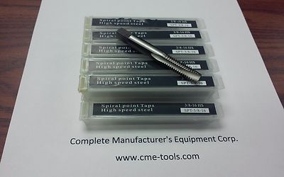 Spiral Point Taps 3/8''-16 plug 3flt  10pcs HSS H3 #SPT-3/8-16--new