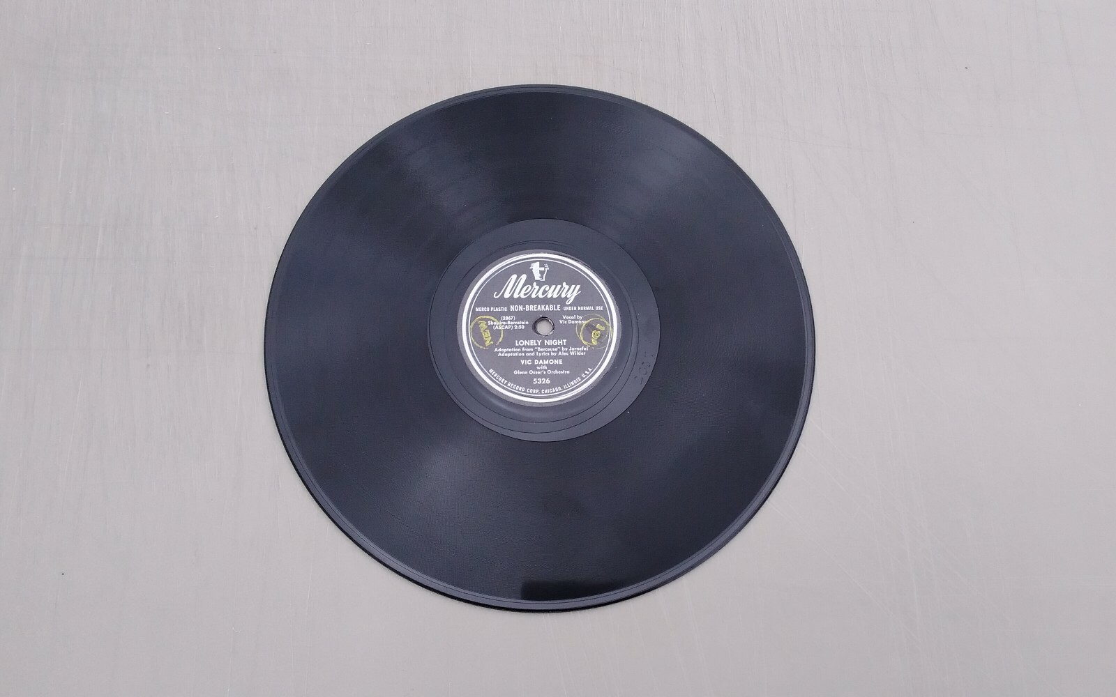 Vic Damone 78rpm Single 10-inch Mercury Records #5326 Lonely