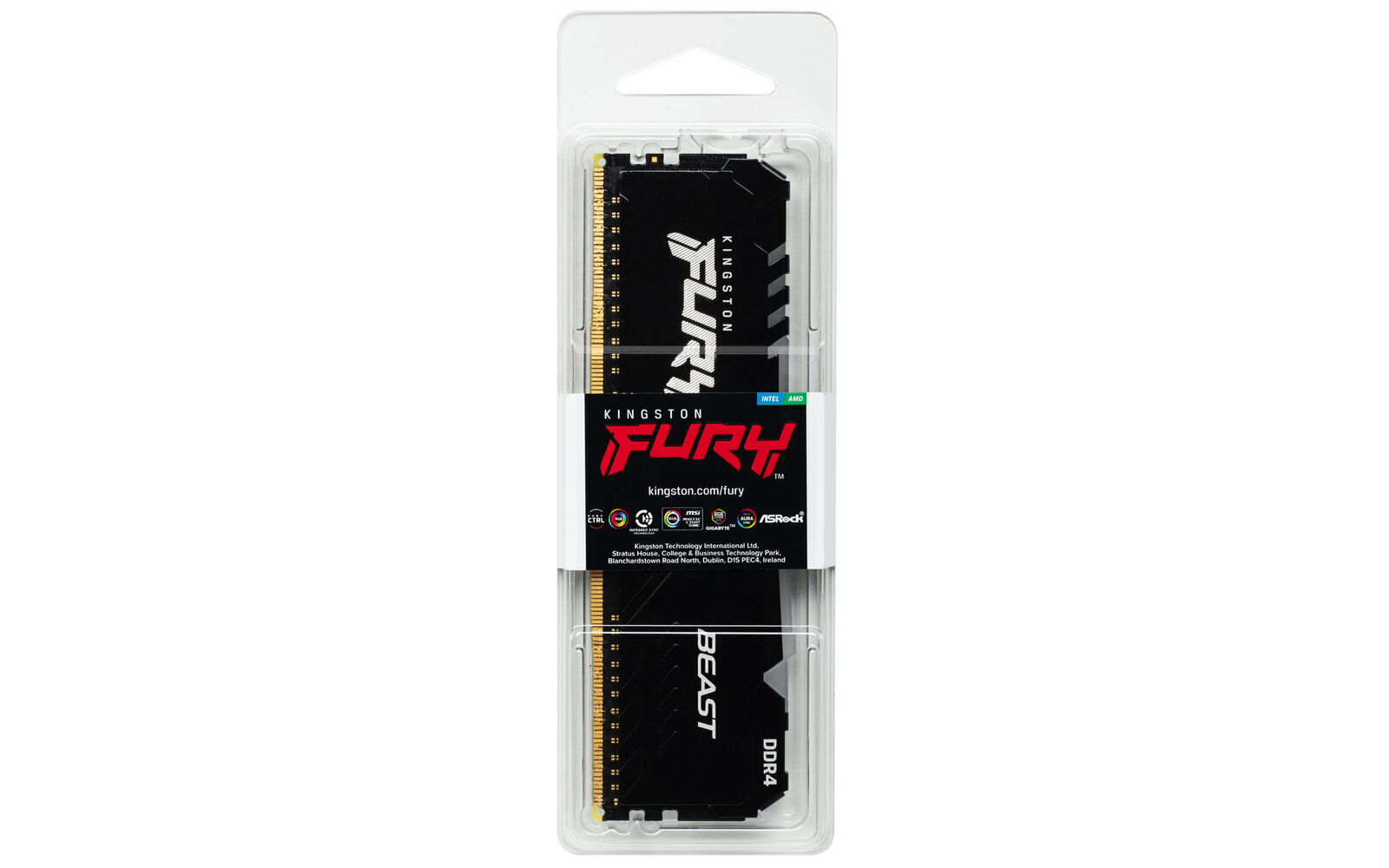 32GB Technology FURY Beast RGB 3600MHz DDR4 Memory Module (1